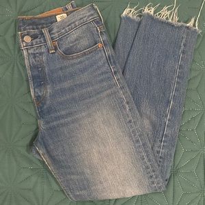 Levi’s high-waisted wedgie cut straight leg denim